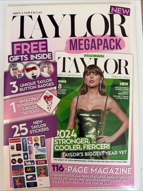 Taylor Pink and Green Megapack Magazine Style Poster